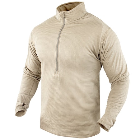 Condor Outdoor Products BASE II ZIP PULLOVER, SAND, L 603-042-L